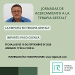 JORNADAS DE ACERCAMIENTO A LA T.G. Taller: la empatía en Terapia Gestalt
